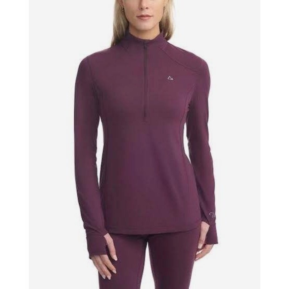 Paradox Merino Wool Blend 1/4 Zip Base Layer Womens L Purple Drirelease Pullover